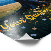 Golden Hour Birch Tree Meadow フォトプリント (角)