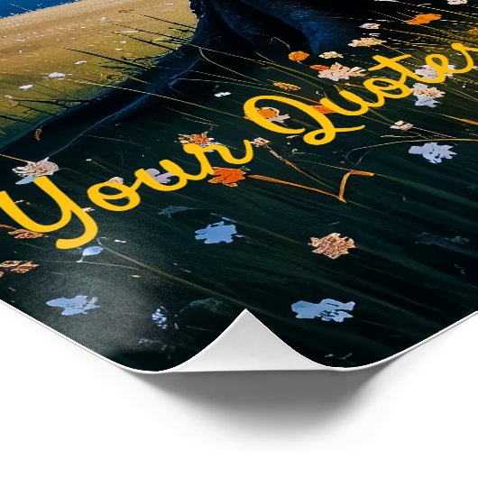 Golden Hour Birch Tree Meadow ポスター (コーナー)