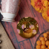 Golden Hour Blackberry Basket ラウンドペーパーコースター