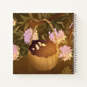Golden Hour Blackberry Basket Square Notebook ノートブック (裏面)