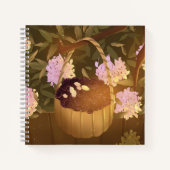 Golden Hour Blackberry Basket Square Notebook ノートブック (正面)