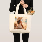 Golden Hour Bliss ラージトートバッグ (正面(商品))