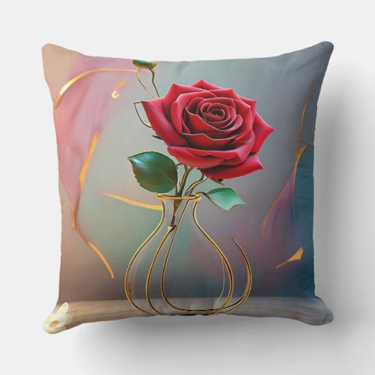 "Golden Hour Bloom" クッション (裏面)