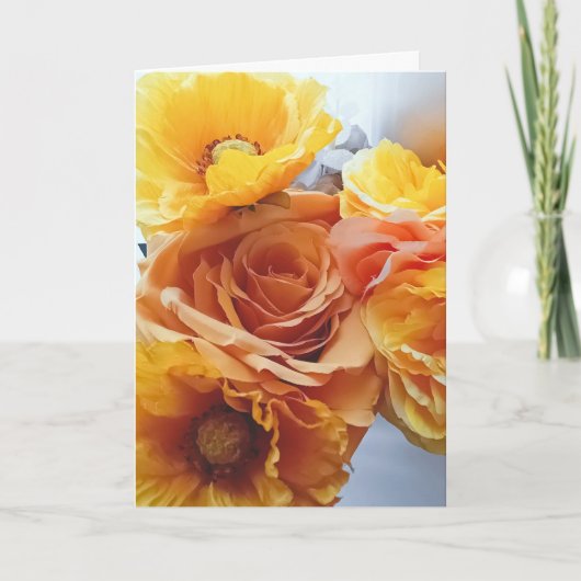 Golden Hour Bloom Greeting Card カード (正面)