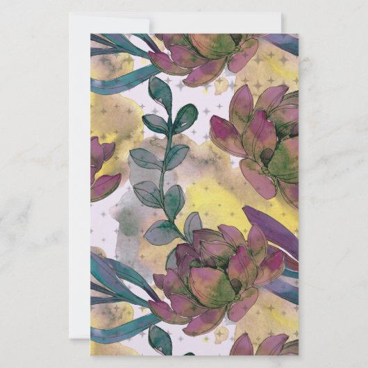 Golden Hour Blooms Note Card (裏面)
