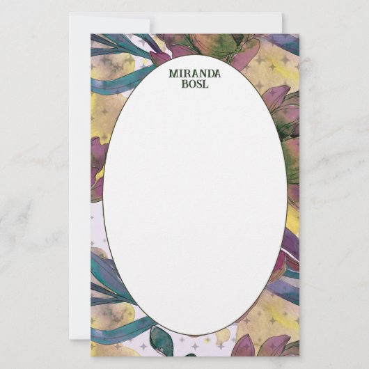 Golden Hour Blooms Note Card (正面)