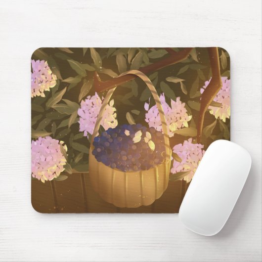 Golden Hour Blueberry Basket Mouse Pad マウスパッド (マウス)