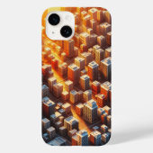Golden Hour Cityscape Phone Case - Isometric 3D  Case-Mate iPhoneケース (裏面)