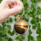 Golden Hour Glow at Baitings Reservoir キーホルダー (手)