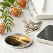 Golden Hour Glow at Baitings Reservoir キーホルダー (側面)