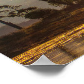 Golden Hour Lake Sunset Wall Art Landscape Print ポスター (角)