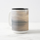 Golden Hour Mist & Boat Scenery, 15 oz ツートーンマグカップ (正面左)