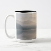 Golden Hour Mist & Boat Scenery, 15 oz ツートーンマグカップ (左)