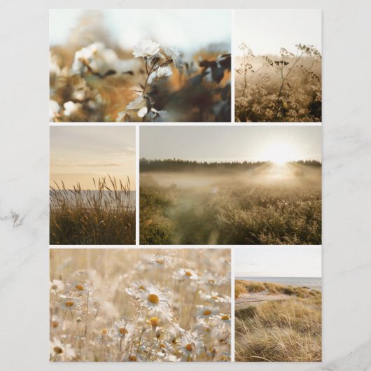 Golden hour nature Scrapbook paper for cutouts (正面)