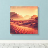 Golden Hour Over Desert Cliffs – Canvas Print キャンバスプリント (インサイチュ (ウッドフロア))
