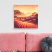 Golden Hour Over Desert Cliffs – Canvas Print キャンバスプリント (インサイチュ (リビング))