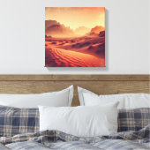 Golden Hour Over Desert Cliffs – Canvas Print キャンバスプリント (インサイチュ (寝室))