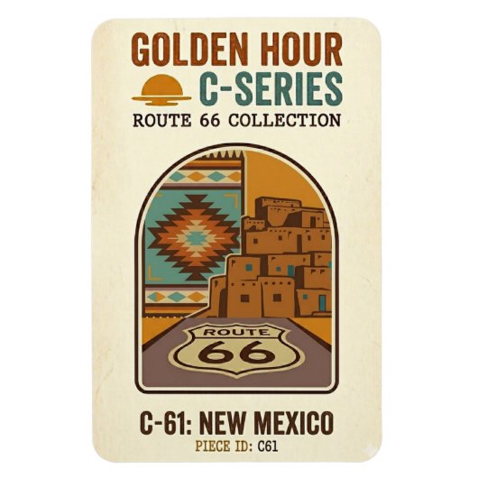 Golden Hour Route 66 C-Series | New Mexico マグネット (縦)