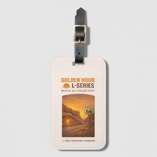 Golden Hour Route 66 L-Series | Stanton Missouri ラゲッジタグ (正面縦)