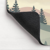 Golden Hour Serenity – Minimal Pastel Landscape Ar マウスパッド (コーナー)