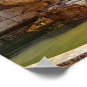 Golden Hour Serenity - Roman Ruin Fountain ポスター (角)