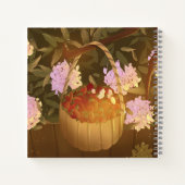 Golden Hour Strawberry Basket Square Notebook ノートブック (裏面)