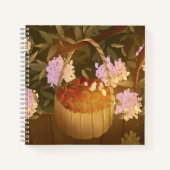Golden Hour Strawberry Basket Square Notebook ノートブック (正面)