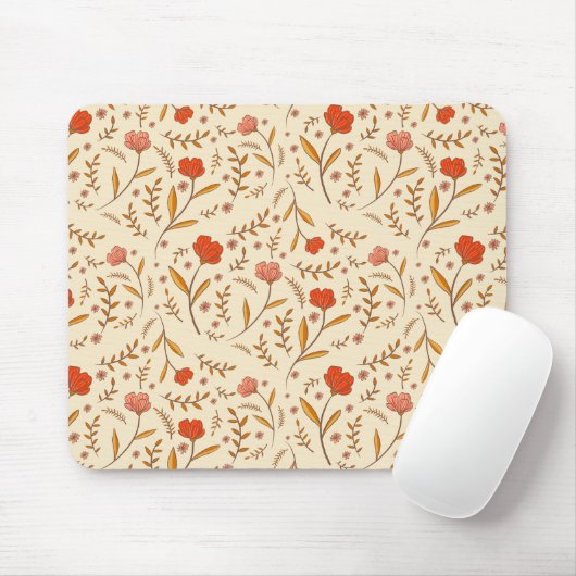 Golden Hour Study | Retro Ogee Floral Mouse Pad マウスパッド (マウス)