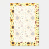 Golden Hour Sunflower | Large 4" x 6" ポストイット (正面)