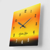 Golden Hour Sunset Gradient Wall Clock スクエア壁時計 (傾斜)