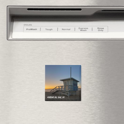 Golden Hour Sunset - Marina Del Rey, CA マグネット (インサイチュ (食洗機))