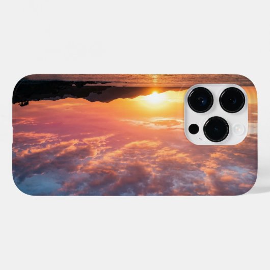 Golden Hour Sunset Sky Landscape iPhone Case Case-Mate iPhoneケース (裏面 (横))