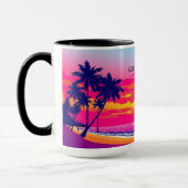 Golden Hour Tropical Island Sunset Personalized マグカップ (左)