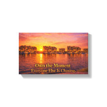 Golden Hour Waterfront Cityscape Print | Sunset Ma