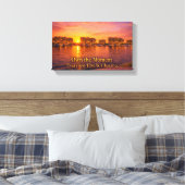 Golden Hour Waterfront Cityscape Print | Sunset Ma キャンバスプリント (インサイチュ (寝室))