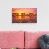 Golden Hour Waterfront Cityscape Print | Sunset Ma キャンバスプリント (インサイチュ (リビング))