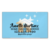 Golden house logo home cleaning マグネット名刺 (正面)