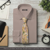 Golden Impressionist Floral Necktie ネクタイ