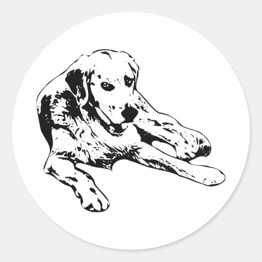 Golden in Simple Lines ラウンドシール (正面)