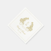 Golden Ivory Heritage Vintage Wedding  スタンダードカクテルナプキン (角)