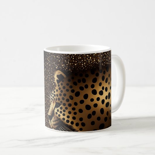 Golden Jaguar Pattern           コーヒーマグカップ (正面右)