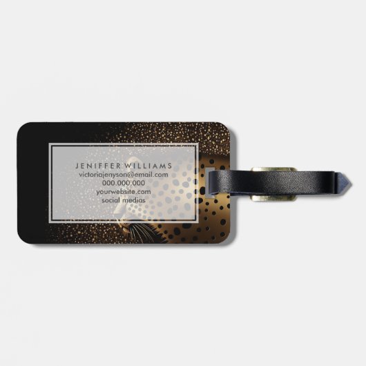 Golden Jaguar Pattern           ラゲッジタグ (裏面横)