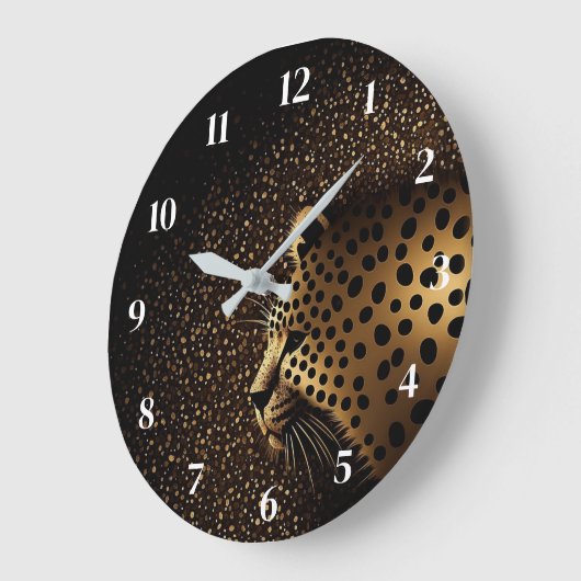 Golden Jaguar Pattern           ラージ壁時計 (傾斜)