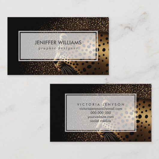 Golden Jaguar Pattern           名刺 (正面/裏面)