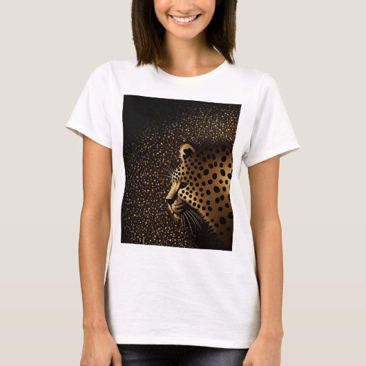 Golden Jaguar Pattern Tシャツ (正面)