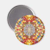 Golden Kaleidoscope Mandala – Sparkling Magnet マグネット (正面/裏面)