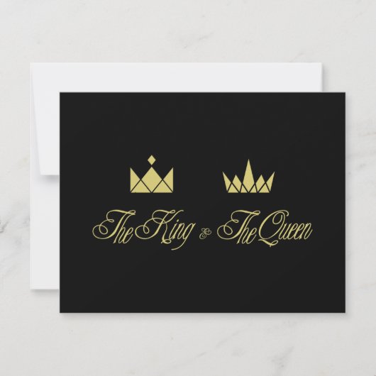 Golden King and Queen Crowns for Wedding ノートカード (正面)