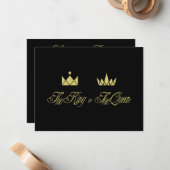Golden King and Queen Crowns for Wedding ノートカード (正面/裏面インサイチュ)