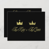 Golden King and Queen Crowns for Wedding ノートカード (正面/裏面)
