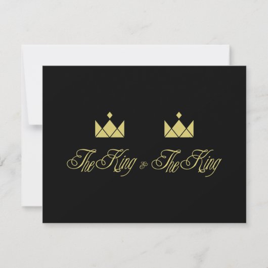 Golden King Crowns for Gay Wedding ノートカード (正面)
